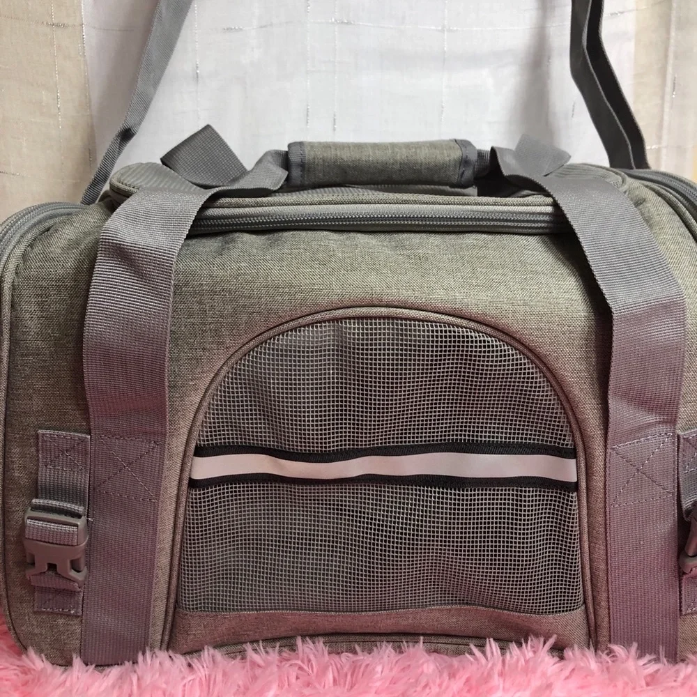 NWOT Gray Cat Carrier Dog Carrier Pet Carrier Small Medium Cats Dogs Puppy
